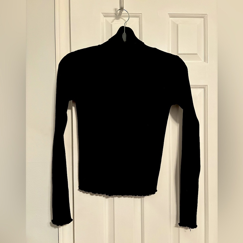 Black ribbed turtleneck